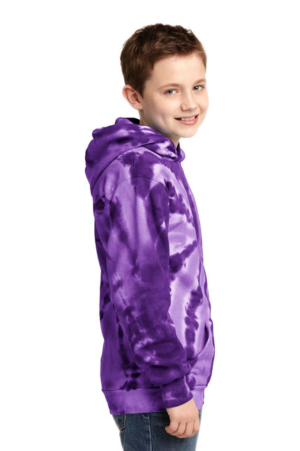 Port & Company Youth Tie-Dye Pullover Hooded Sweatshirt. PC146Y - Purple - Union Prints