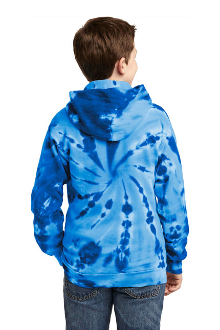 Port & Company Youth Tie-Dye Pullover Hooded Sweatshirt. PC146Y - Royal - Union Prints