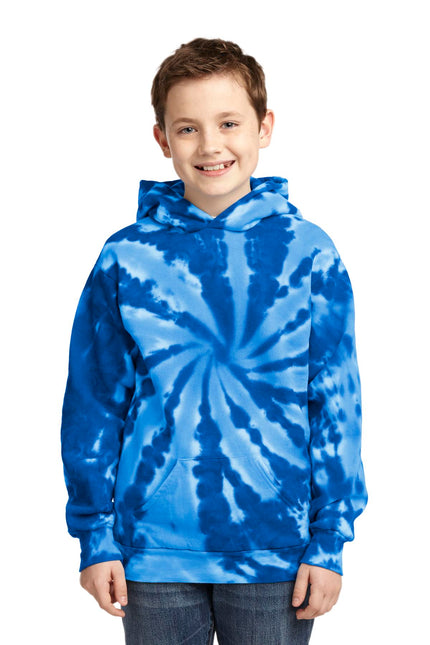 Port & Company Youth Tie-Dye Pullover Hooded Sweatshirt. PC146Y - Royal - Union Prints