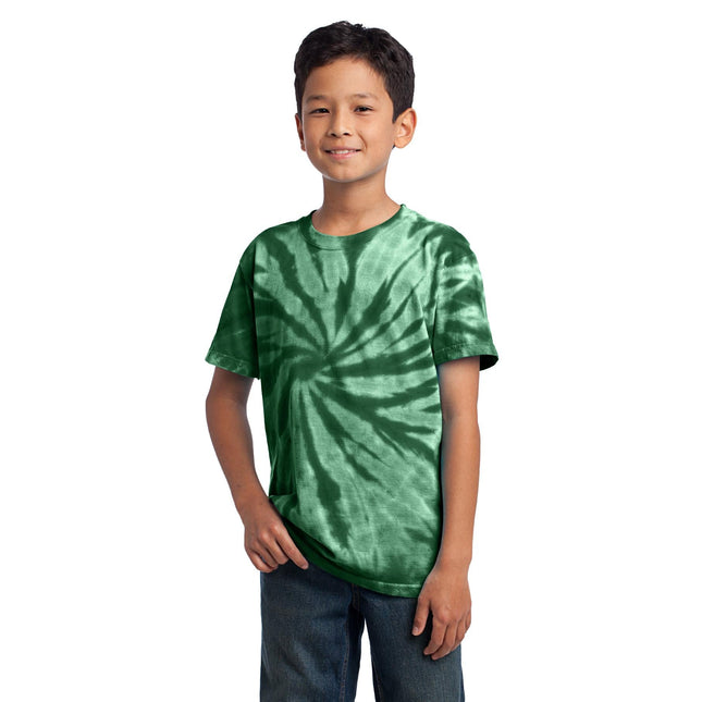 Port & Company - Youth Tie-Dye Tee. PC147Y - Forest Green - Union Prints
