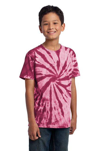 Port & Company - Youth Tie-Dye Tee. PC147Y - Maroon - Union Prints