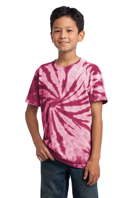 Port & Company - Youth Tie-Dye Tee. PC147Y - Maroon - Union Prints