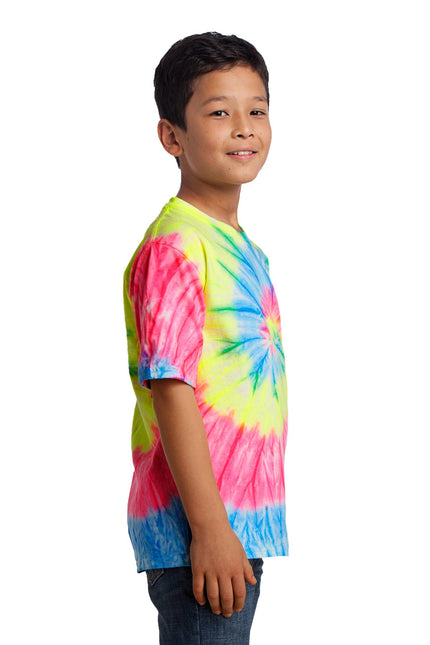 Port & Company - Youth Tie-Dye Tee. PC147Y - Neon Rainbow - Union Prints