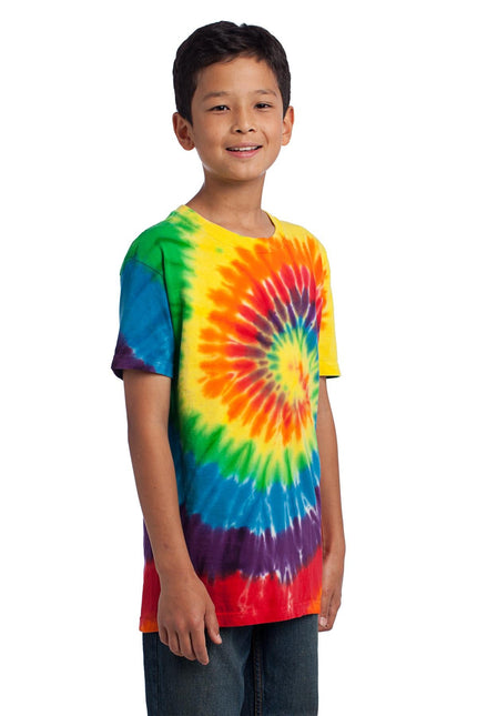 Port & Company - Youth Tie-Dye Tee. PC147Y - Rainbow - Union Prints