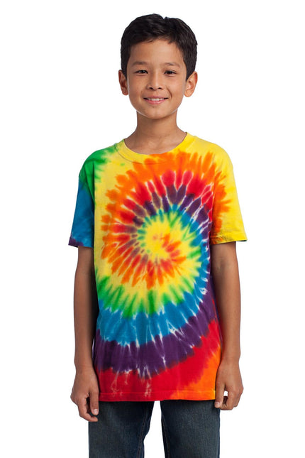 Port & Company - Youth Tie-Dye Tee. PC147Y - Rainbow - Union Prints