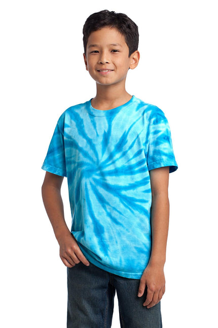 Port & Company - Youth Tie-Dye Tee. PC147Y - Turquoise - Union Prints